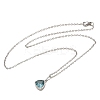 Triangle Cubic Zirconia Pendant Necklaces NJEW-F303-01P-3