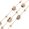 Natural Picasso Jasper Rectangle Beaded Chains AJEW-SZ0002-42F-1