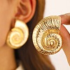 Conch Alloy Stud Earrings for Women X-EJEW-A112-07KCG-1