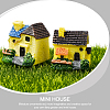 8Pcs 4 Styles Resin Villa House Figurines Display Decorations DJEW-SP0001-18-3