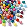 200Pcs Round Food Grade Eco-Friendly Silicone Beads SIL-CJ0001-90-8