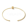 Rack Plating Brass Micro Pave Clear Cubic Zirconia Letter Open Cuff Bangles BJEW-A018-01G-E-3