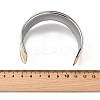 304 Stainless Steel Cuff Bangles BJEW-Z127-01GP-3