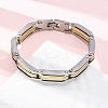 304 Stainless Steel Link Chain Bracelets for Women Men BJEW-R018-09GP-1