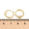Flat Round Brass Micro Pave Clear Cubic Zirconia Hoop Earrings EJEW-D348-28G-3