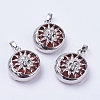 Natural Red Jasper Pendants G-K234-C02-1