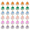  36Pcs 6 Colors Transparent Glass Pendants FIND-TA0002-04-12