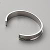 304 Stainless Steel Grooved Cuff Bangles LS-BJEW-WH0019-07P-2