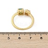 Brass Micro Pave Cubic Zirconia Cuff Rings RJEW-S400-17C-G-5