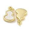 Brass Pave Sea Shell Gourd Charms KK-Q820-16G-2