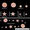 3Pcs 3 Style Paper Glitter Circle Star Garland HJEW-PH0001-50-5