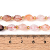 Natural Hematoid Quartz/Ferruginous Quartz Beads Strands G-N342-35-8x6-13-5