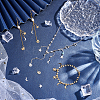 60Pcs 3 Style Moon & Star Brass Charms KK-PH0039-79-2