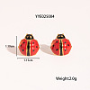 Ladybug 304 Stainless Steel Enamel Stud Earring for Women ZG3114-2-1