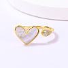 Natural Shell Open Cuff Ring YD7798-3-1-2