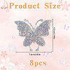 8Pcs Rhinestone Hot Melt Adhesive On The Back Appliques DIY-GO0001-87-2