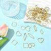 70Pcs 7 Styles Brass Geometric Linking Rings KK-FS0001-99-8