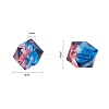 Two Tone Transparent Spray Painted Acrylic Bead X-ACRP-T005-26C-2