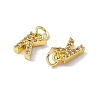 Real 18K Gold Plated Brass Micro Pave Clear Cubic Zirconia Charms KK-E068-VB452-K-3
