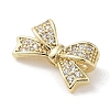 Brass Micro Pave Clear Cubic Zirconia Beads KK-G491-34G-2