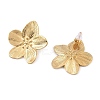 Flower 304 Stainless Steel Stud Earrings for Women EJEW-Z065-12G-03-3