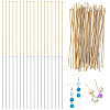 120Pcs 2 Colors Brass Flat Head Pins FIND-BC0019-23-1
