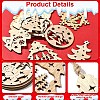 20Pcs 10 Styles Christmas Theme Undyed Wood Big Pendants WOOD-YW0001-25-3