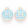 Golden Plated Alloy Enamel Charms LS-ENAM-S118-04H-1