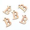 Ion Plating(IP) 304 Stainless Steel Alphabet Charms STAS-H122-B-AG-2