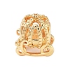 Rack Plating Hollow Brass European Beads KK-B097-03G-1