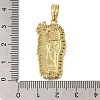 Rack Plating Brass Micro Pave Cubic Zirconia Pendants ZIRC-F142-17G-3