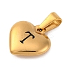 304 Stainless Steel Pendants STAS-P278-01T-G-1-2