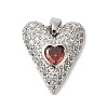 Rack Plating Brass & Cubic Zirconia Pendants KK-S372-14P-1