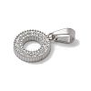 Ion Plating(IP) 304 Stainless Steel Micro Pave Cubic Zirconia Pendants STAS-Z107-06P-03-2