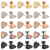 30Pcs 5 Colors Ion Plating(IP) 304 Stainless Steel Stud Earring Findings EJEW-UN0001-66-1
