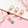 4Pcs Cat Head Shape Alloy Enamel Pendant Decoration HJEW-YW00065-4