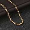 304 Stainless Steel Rope Chain Necklaces for Women NJEW-Q026-02G-3