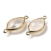 Natural Quartz Crystal Faceted Connector Charms G-K347-03G-14-2