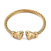 Ion Plating(IP) 304 Stainless Steel Bangles for Women STAS-M023-19E-2