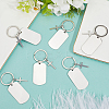 20Pcs 201 Stainless Steel Blank Pendant Keychain KEYC-SC0001-62B-3