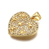 Brass Micro Pave Cubic Zirconia Pendants KK-K401-05C-G-2