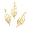 Rack Plating Brass Filigree Pendants KK-M250-10G-3