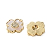 Brass Micro Pave Clear Cubic Zirconia Cross Connector Charms KK-U070-09B-G-2