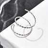 Adjustable 304 Stainless Steel Cuff Rings LS-RJEW-D335-02P-1