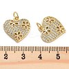Brass Pave Cubic Zirconia Pendants KK-U009-10F-G-3
