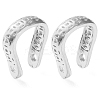 Rhodium Plated 925 Sterling Silver Ear Cuff Findings STER-K176-27P-1