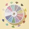 600Pcs 12 Colors Spray Painted Iron Screw Eye Pin Peg Bails IFIN-FS0001-15-1