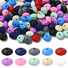 100Pcs 10 Colors Food Grade Eco-Friendly Silicone Beads SIL-YW0001-84-2