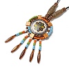 Retro Style Glass & Acrylic & CCB Beads Pendant Necklaces NJEW-Q349-01A-2