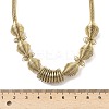 304 Stainless Steel Irregular Twisted Chain Spiral Bib Necklaces for Women NJEW-B127-01G-05-3